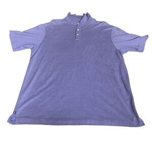Tommy Bahama Island Zone Men's Performance Polo Shirt Purple Size XL Striped